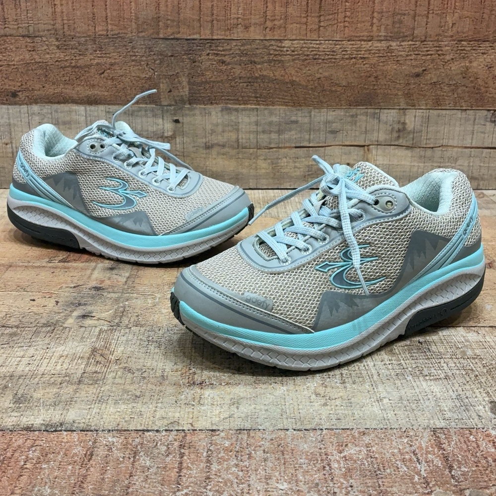 Gravity Defyer Shoes Womens Size 8 Beige Mesh Walking Sneaker TB9024FGU-W